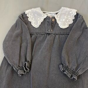 Zara grey Jean dress size 2-3 year